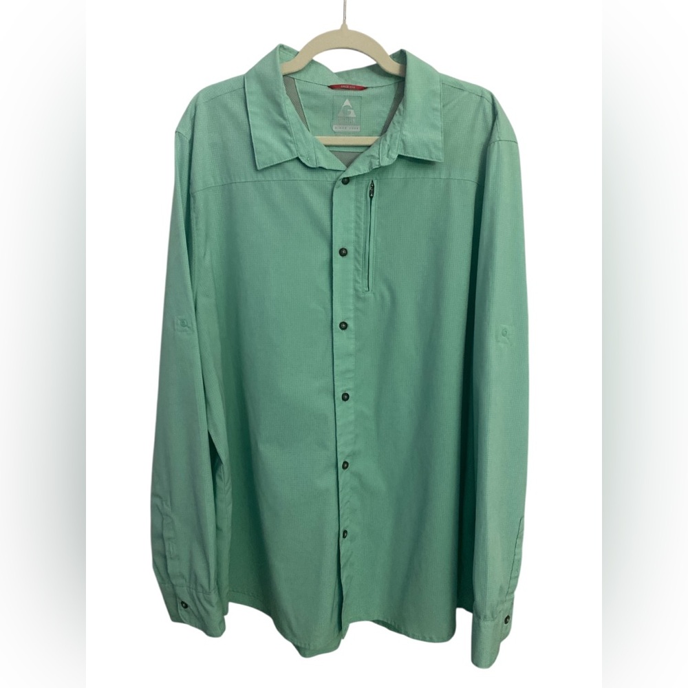 Gerry Weber Light Green Checkered Shirt XXL GUC